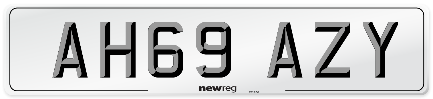 AH69 AZY Number Plate from New Reg
